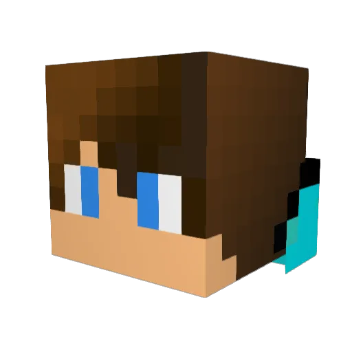 diamondcraft30 Minecraft avatar head, 3D render