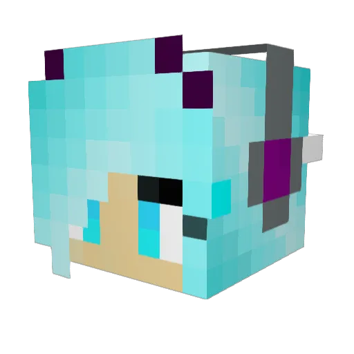 diamondgc Minecraft avatar head, 3D render
