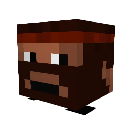 diamondisma Minecraft avatar head, 3D render
