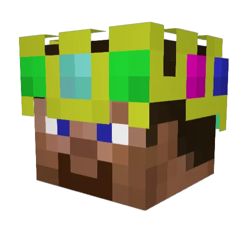 diamondking497 Minecraft avatar head, 3D render
