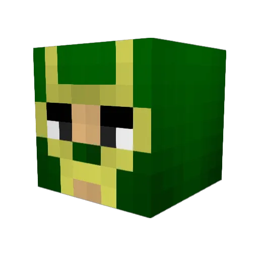 diamondmares Minecraft avatar head, 3D render