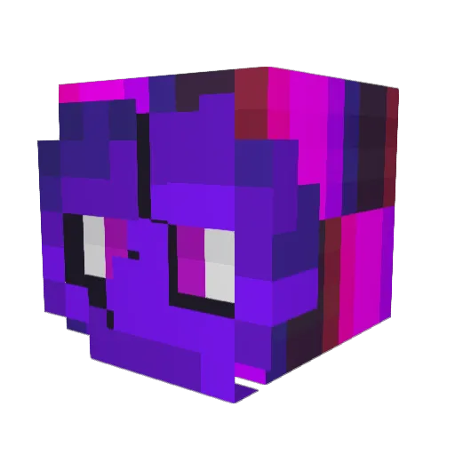 diamondrubies Minecraft avatar head, 3D render