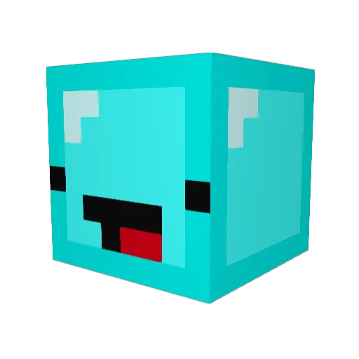 diamondsniperop Minecraft avatar head, 3D render