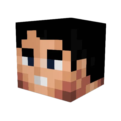 diamondtractor Minecraft avatar head, 3D render