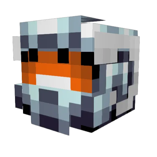 diamondvillager Minecraft avatar head, 3D render