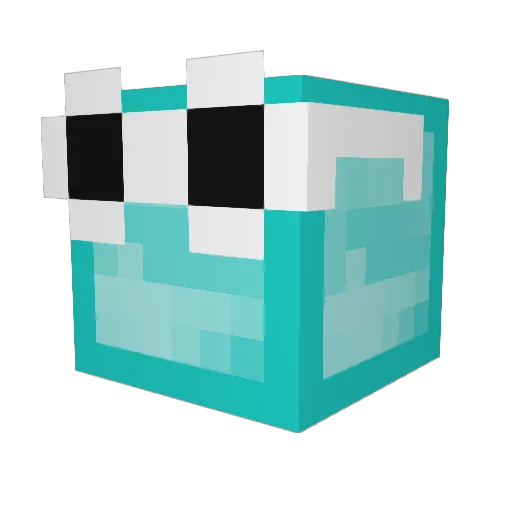 diamonteh Minecraft avatar head, 3D render