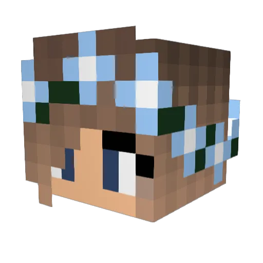 dianaa8 Minecraft avatar head, 3D render
