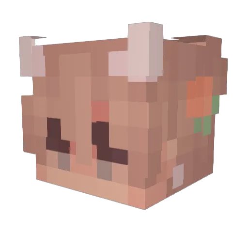 dianamarlene Minecraft avatar head, 3D render