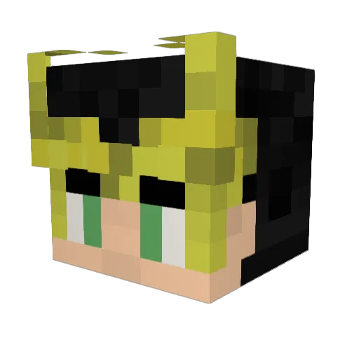 dianelaufeyson Minecraft avatar head, 3D render