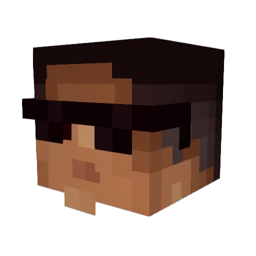 diasso Minecraft avatar head, 3D render