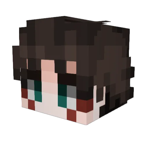 diasttole Minecraft avatar head, 3D render