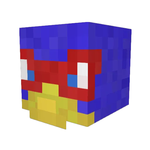 diaznick Minecraft avatar head, 3D render