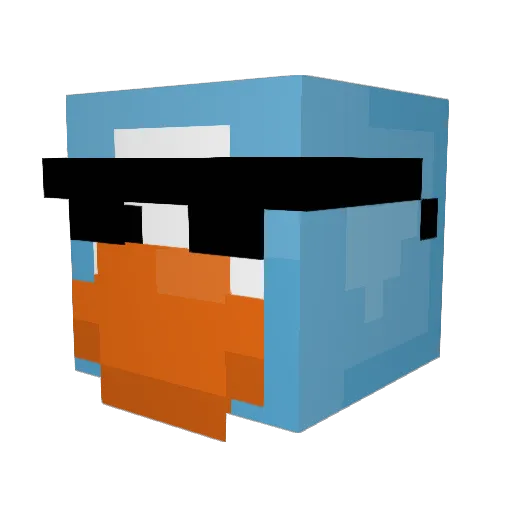 dibc03 Minecraft avatar head, 3D render