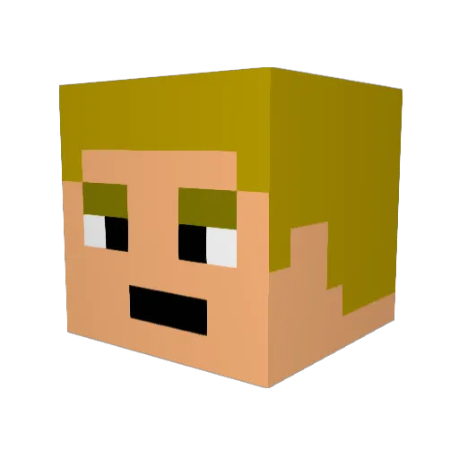 dibilydob Minecraft avatar head, 3D render