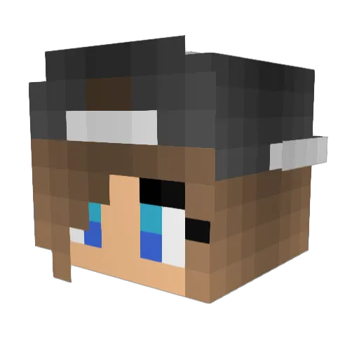 dibrum Minecraft avatar head, 3D render