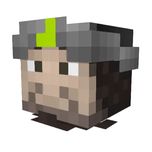 dibthekid Minecraft avatar head, 3D render