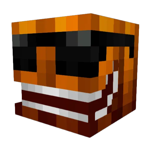 dicas_denerd Minecraft avatar head, 3D render