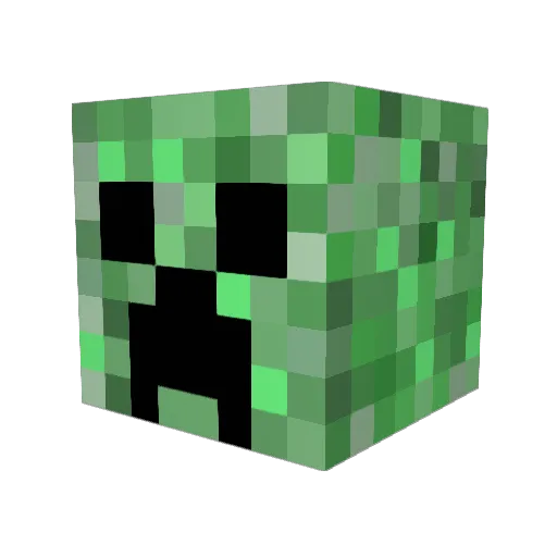 dicedan Minecraft avatar head, 3D render