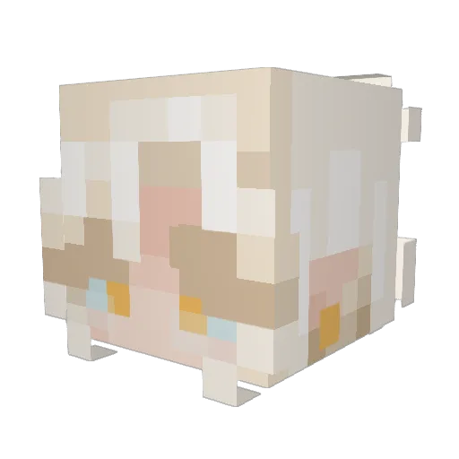 diceds Minecraft avatar head, 3D render