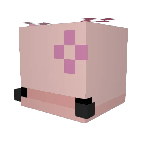diceeee Minecraft avatar head, 3D render