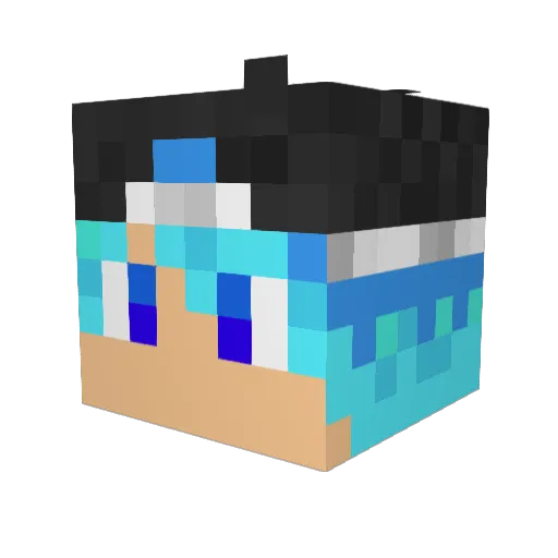 dicer_khun1701 Minecraft avatar head, 3D render