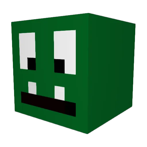 diceydm Minecraft avatar head, 3D render