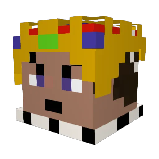 dicidas Minecraft avatar head, 3D render