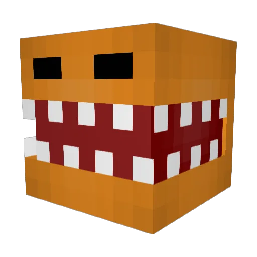 dicord Minecraft avatar head, 3D render