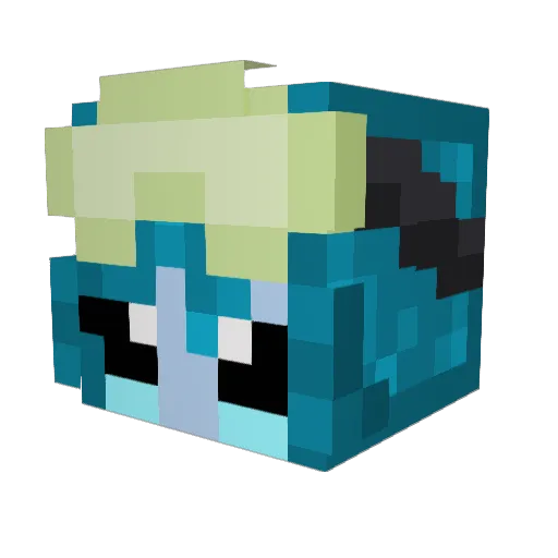 dictaet0r Minecraft avatar head, 3D render