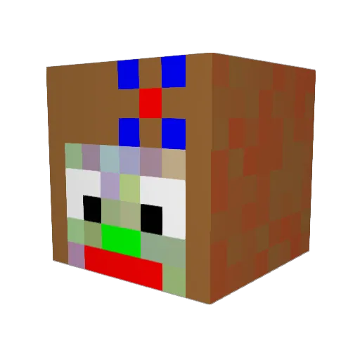 dictionary321 Minecraft avatar head, 3D render