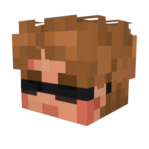 dicuber Minecraft avatar head, 3D render