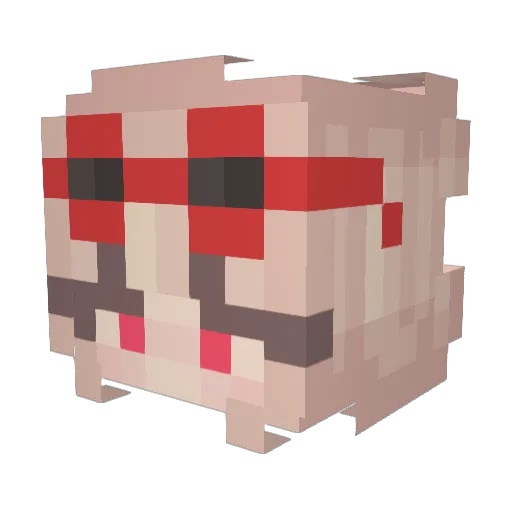 dideo Minecraft avatar head, 3D render