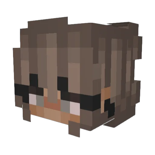didimass Minecraft avatar head, 3D render