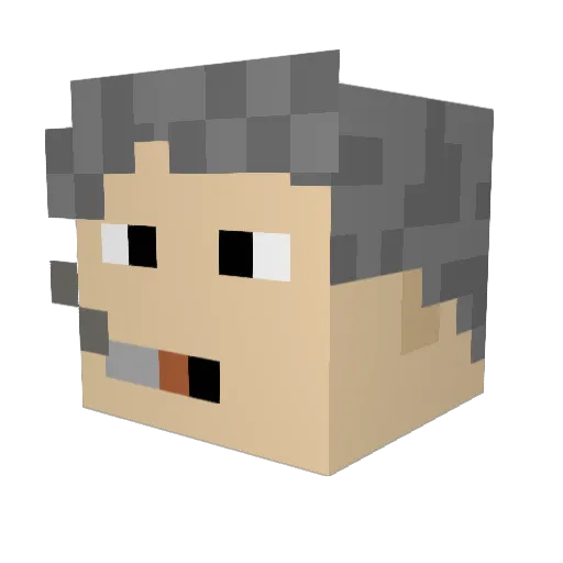 didsteinXD Minecraft avatar head, 3D render