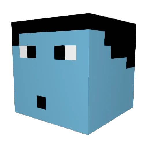 didul Minecraft avatar head, 3D render