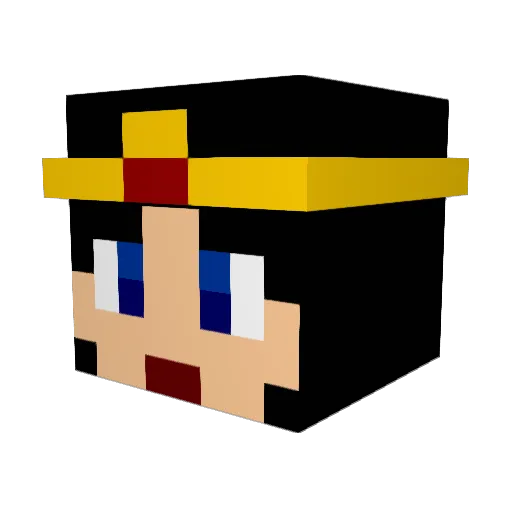 dieLatte Minecraft avatar head, 3D render