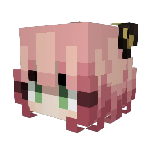 die_Liv Minecraft avatar head, 3D render