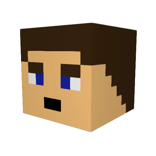 die_pod Minecraft avatar head, 3D render