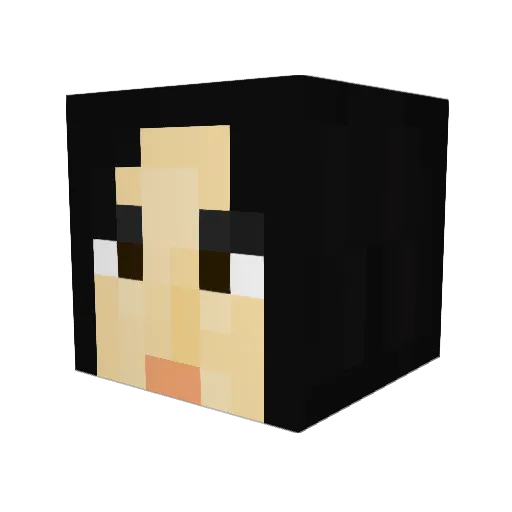 die_rabe Minecraft avatar head, 3D render