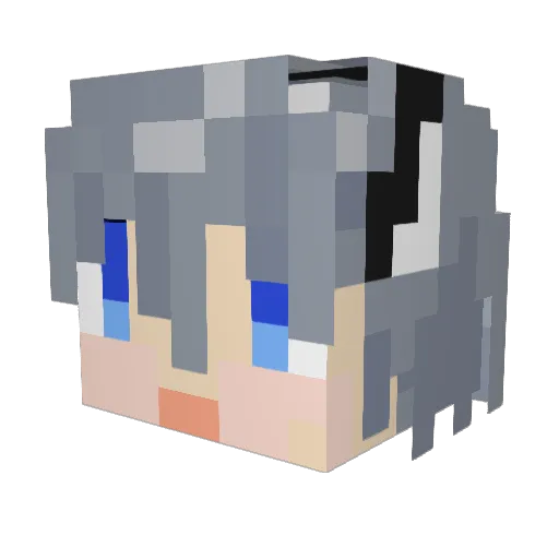 dieblondebestie Minecraft avatar head, 3D render