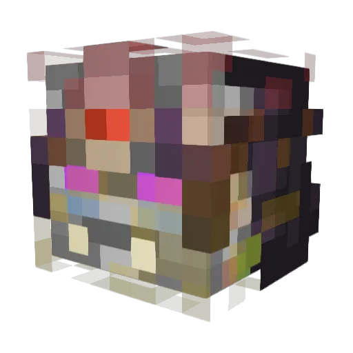 diefgv Minecraft avatar head, 3D render