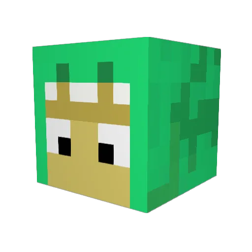 diego_malo Minecraft avatar head, 3D render
