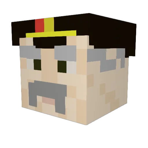 diegocalvo Minecraft avatar head, 3D render