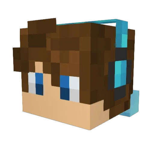 diegodagani_ Minecraft avatar head, 3D render