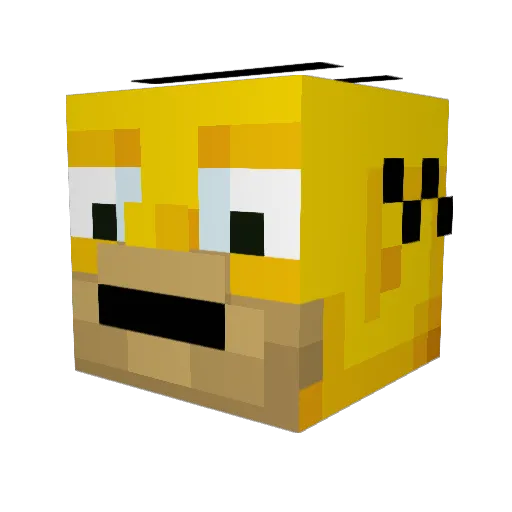 diegodeoujda Minecraft avatar head, 3D render