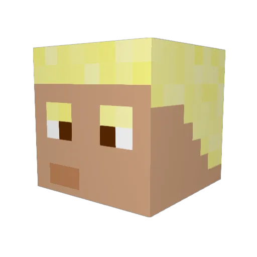 diegogarcia_68 Minecraft avatar head, 3D render