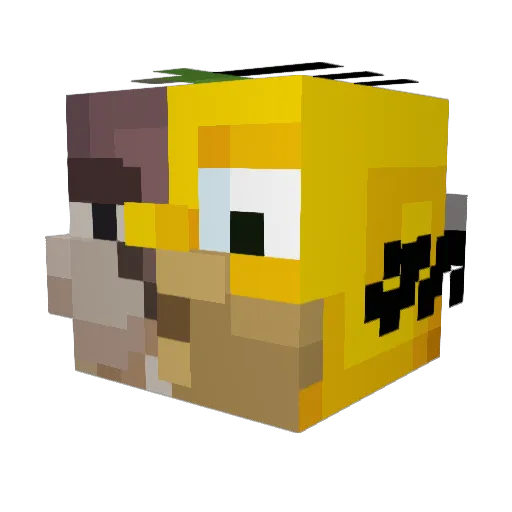 diegolofff Minecraft avatar head, 3D render