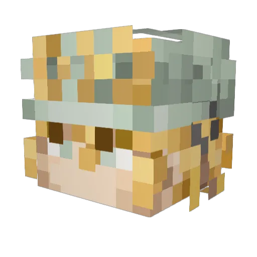 diegopants Minecraft avatar head, 3D render