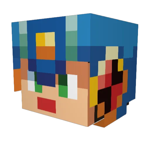 diegs_exe Minecraft avatar head, 3D render