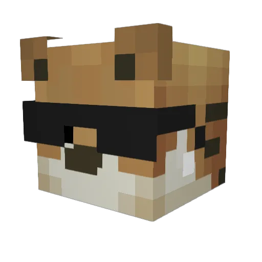 dieguelu Minecraft avatar head, 3D render